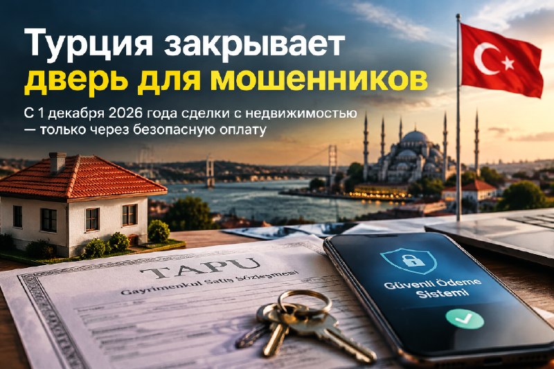 Турция вводит безопасную оплату недвижимости